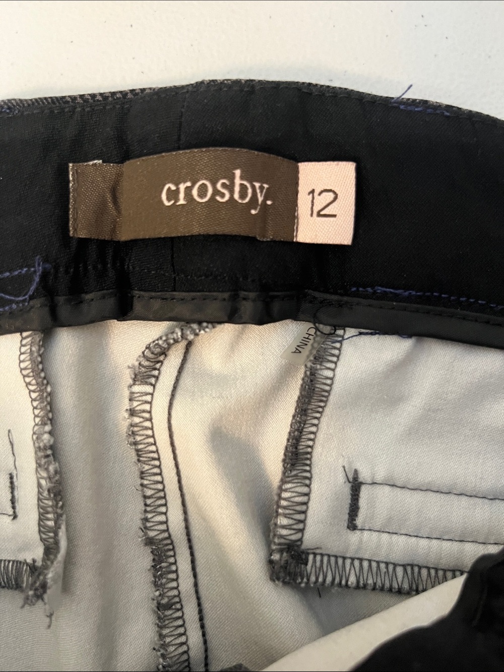 Crosby Madison Pants in Herringbone Plaid Size 12 - Picture 7 of 14